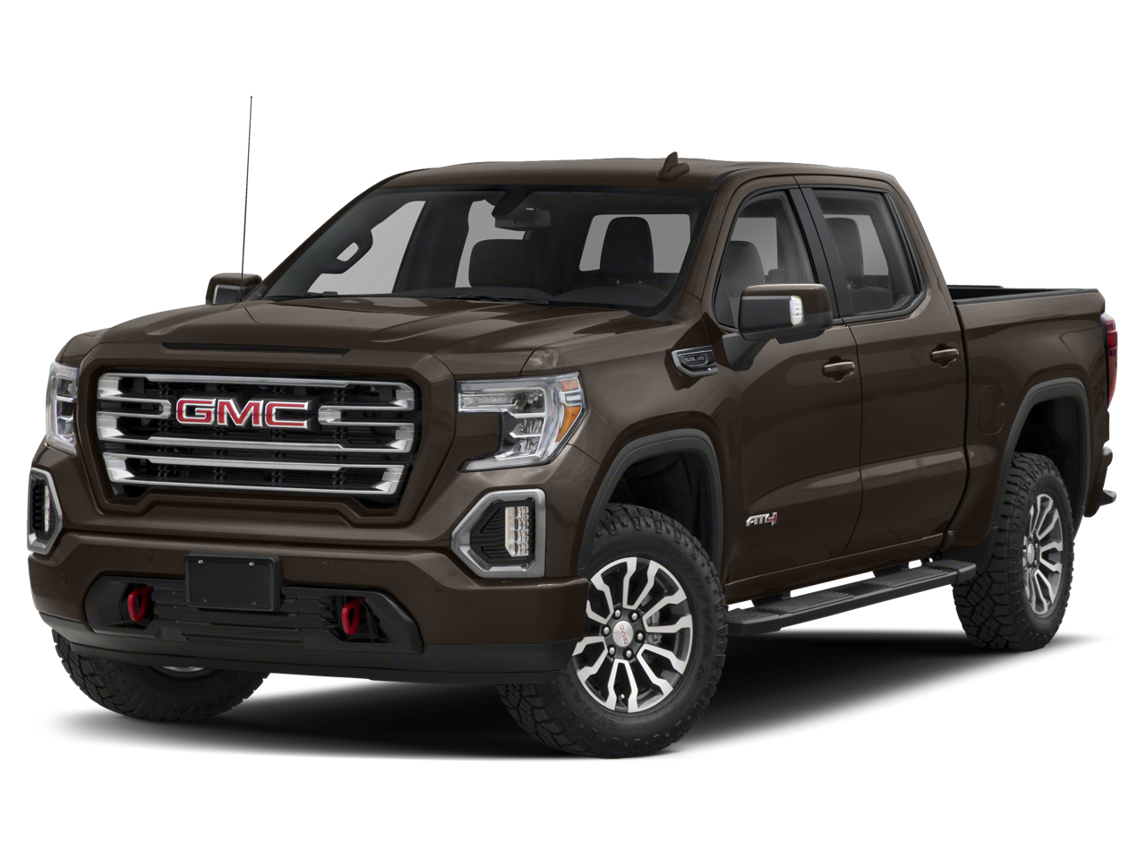 2019 GMC Sierra 1500 AT4 in Summit White — front three-quarter view