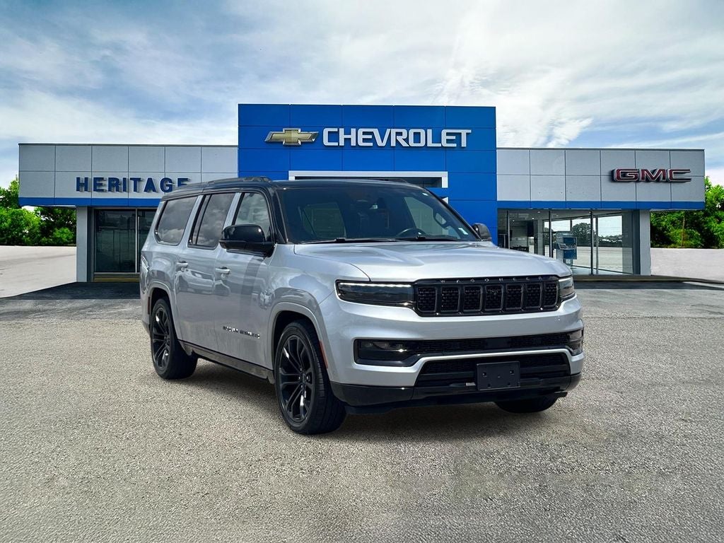 2024 Jeep Grand Wagoneer L Series II 4x4 in Silver — front three-quarter view