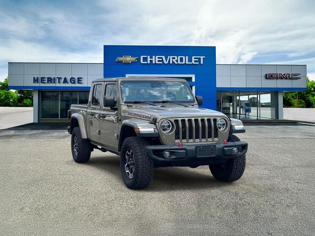2020 Jeep Gladiator Rubicon 4x4 in Green — front three-quarter view