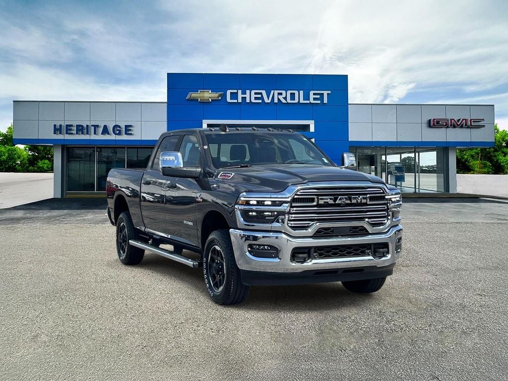 2025 RAM 2500 Laramie Crew Cab 4x4 6'4" Box in Blue — front three-quarter view