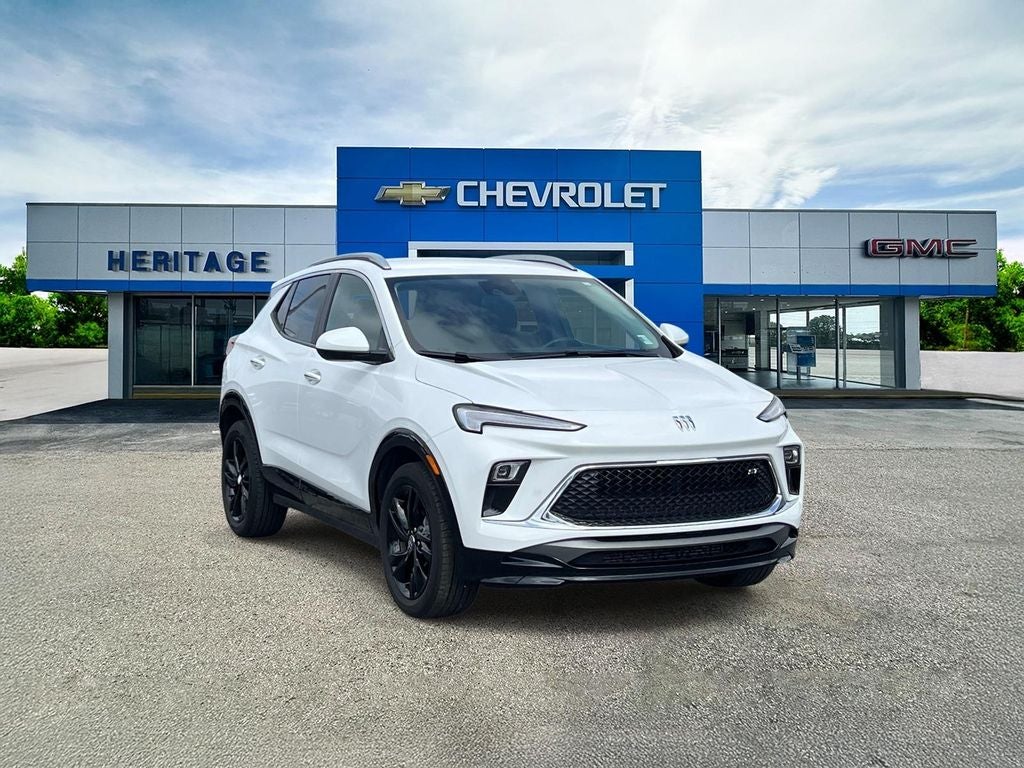 2024 Buick Encore GX Sport Touring in Summit White — front three-quarter view