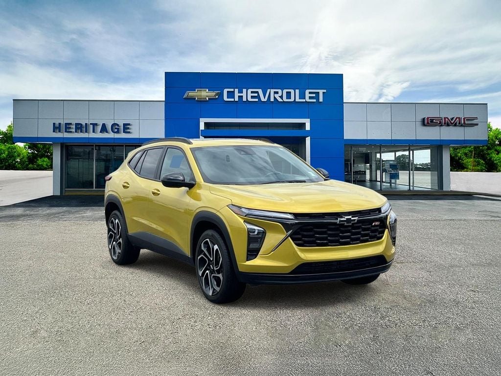 2024 Chevrolet Trax 2RS in Nitro Yellow Metallic — front three-quarter view