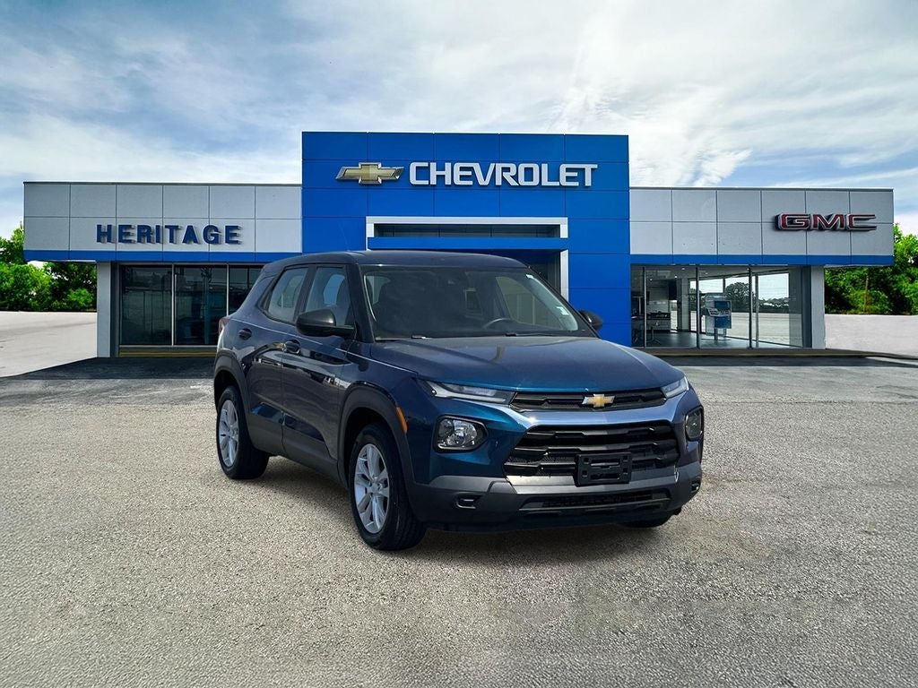 2021 Chevrolet Trailblazer LS in Pacific Blue Metallic — front three-quarter view